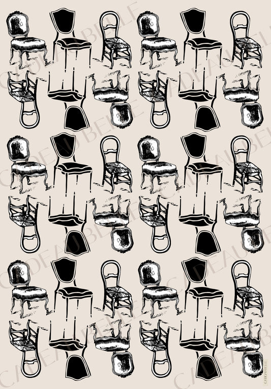 CHAISE NOIR - Box of 5 sheets