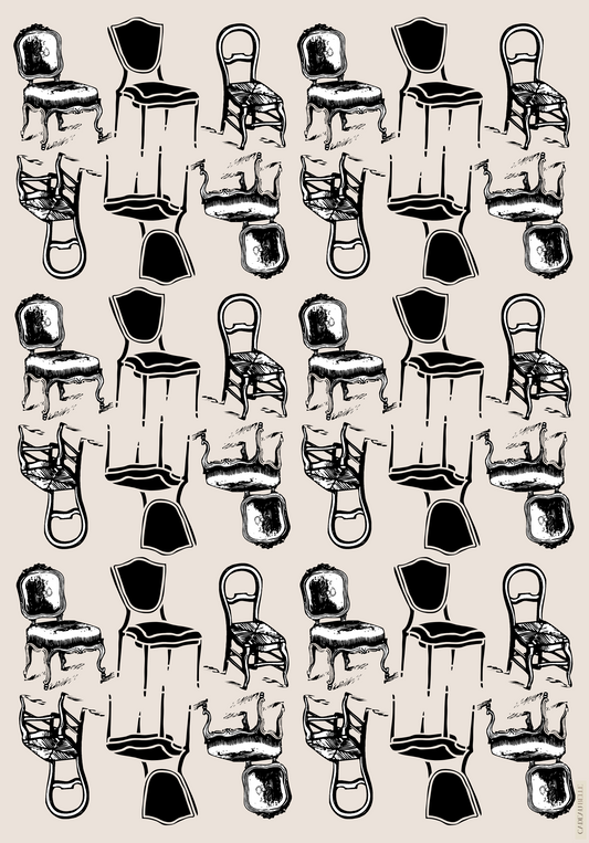 CHAISE NOIR - Box of 5 sheets