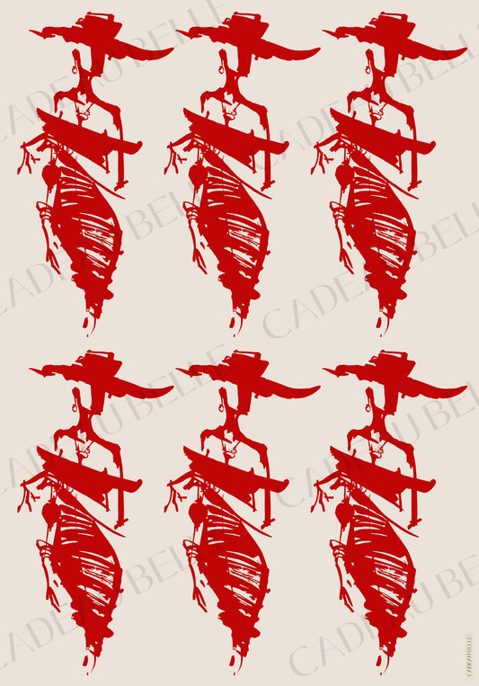 MODE ROUGE - Box of 5 sheets