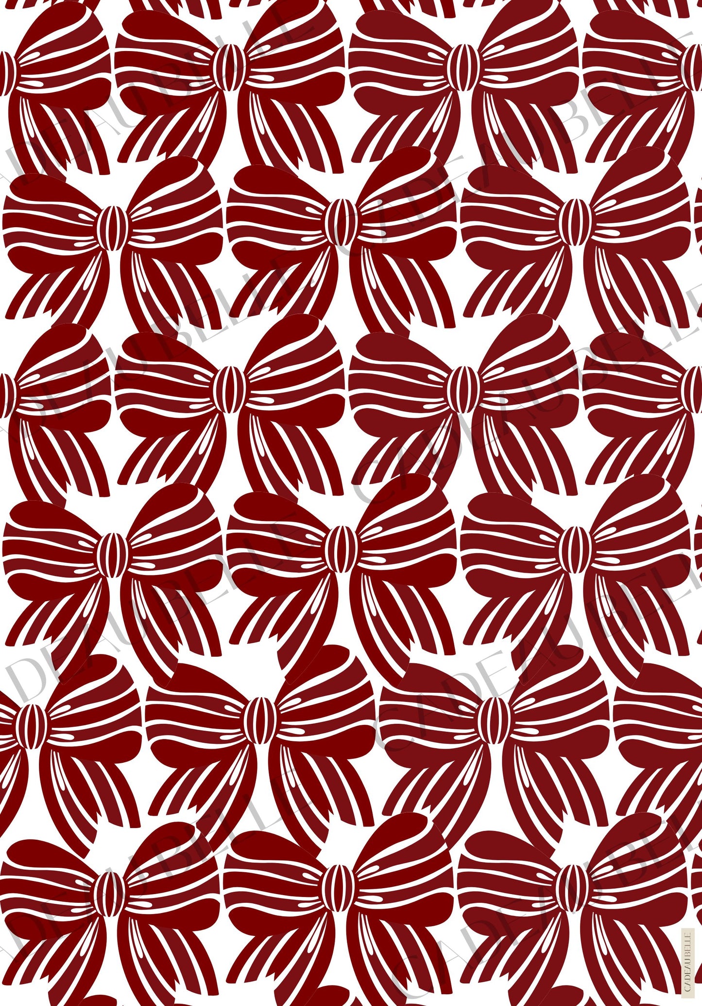NOEL BORDEAUX BOWS - Flat Sheets