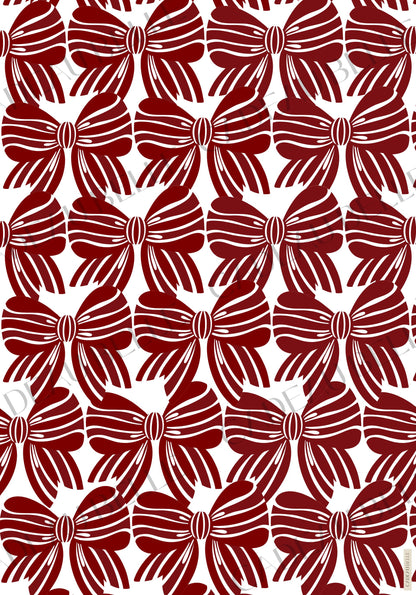 NOEL BORDEAUX BOWS - Flat Sheets