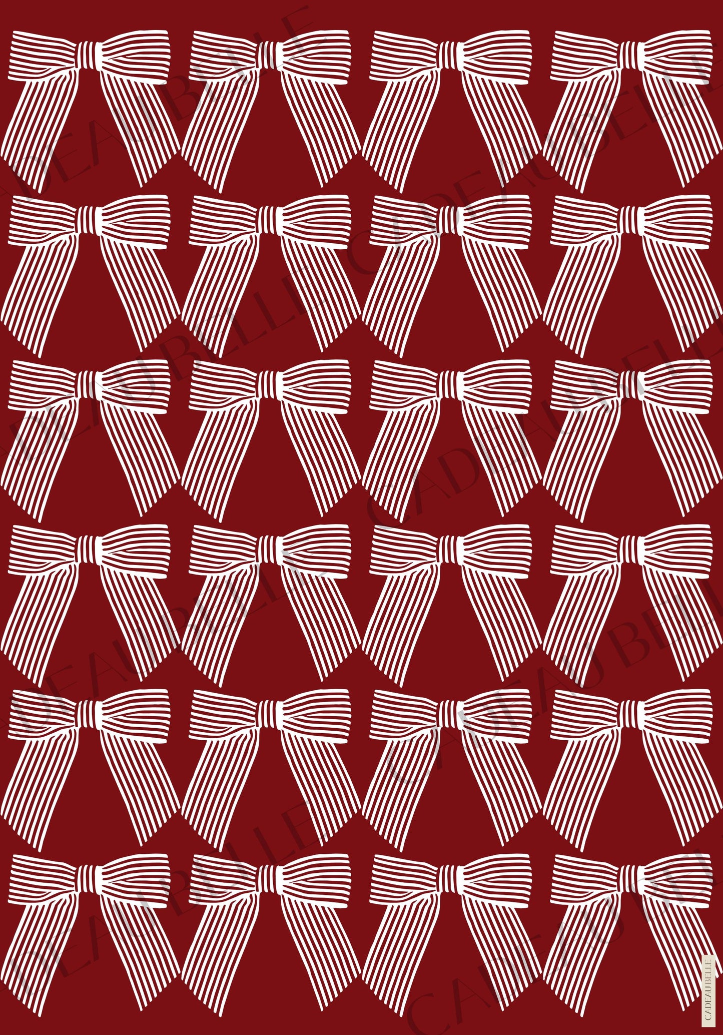 NOEL BORDEAUX RIBBONS - Flat Sheets