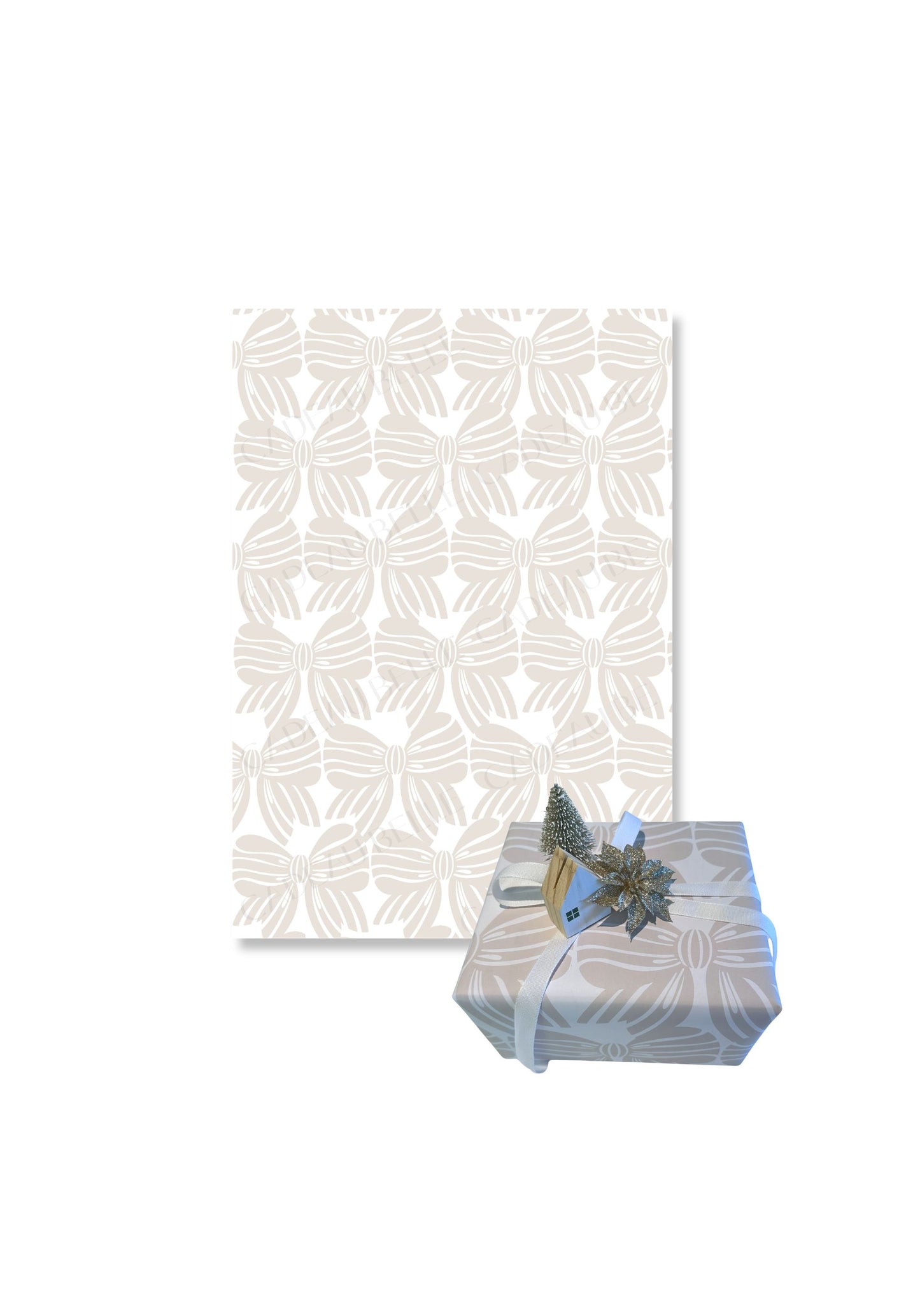 NOEL IVOIRE BOWS - Flat Sheets