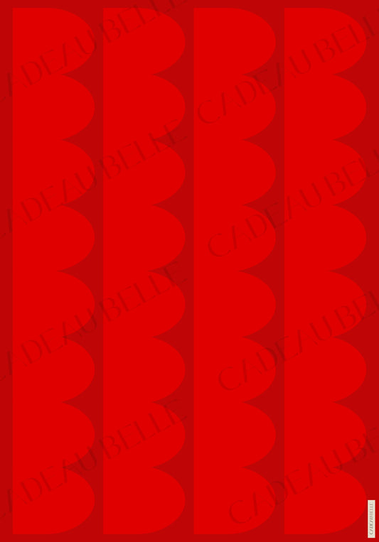 PARASOL ROUGE - Box of 5 sheets