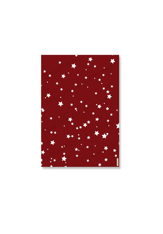 NOEL BORDEAUX STARS - Flat Sheets
