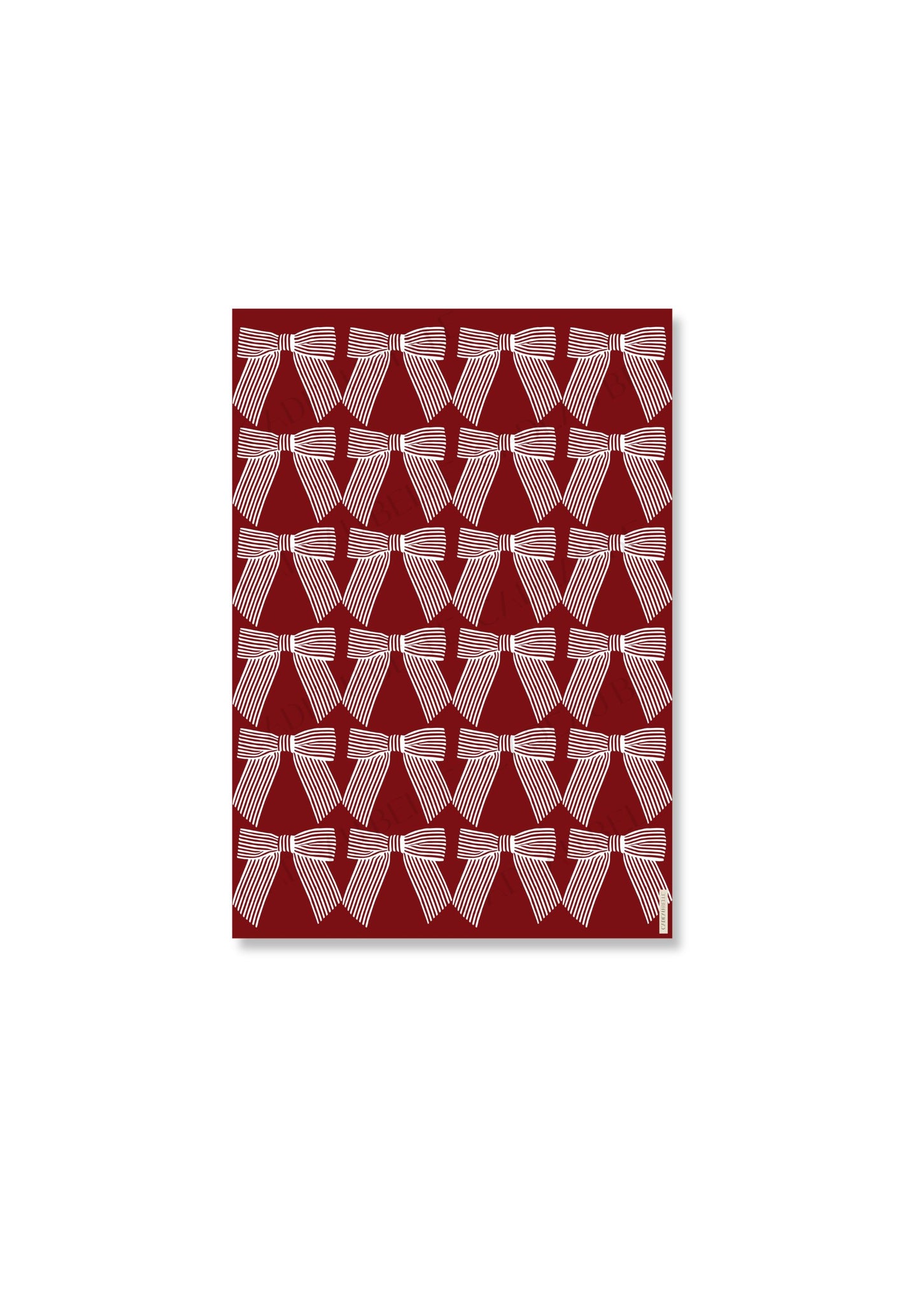NOEL BORDEAUX RIBBONS - Flat Sheets