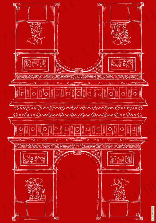 ARC ROUGE - Box of 5 sheets