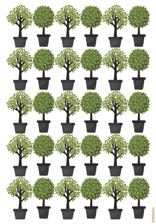 TOPIARY - Box of 5 sheets