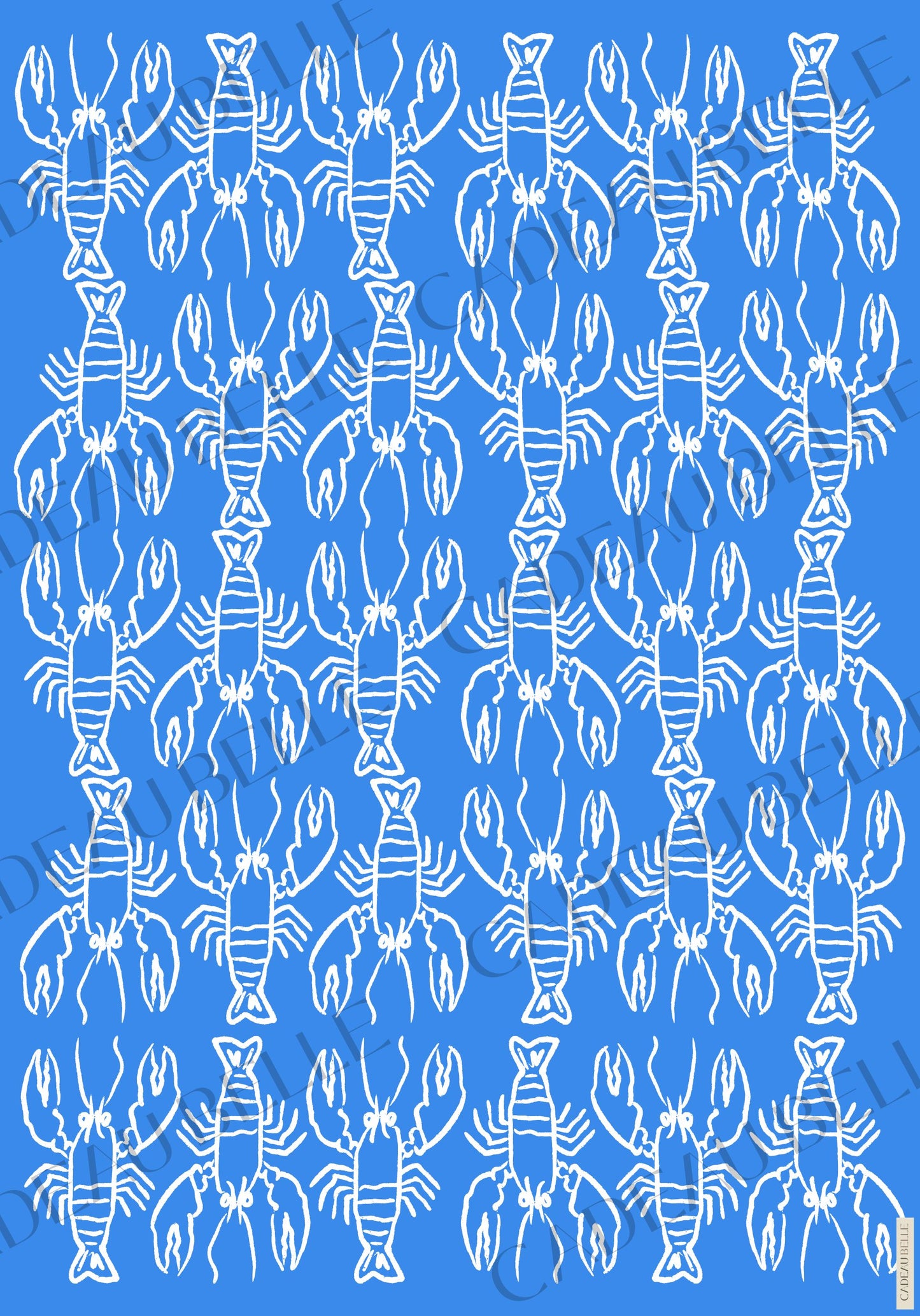 ARAGOSTE BLU - Box of 5 sheets