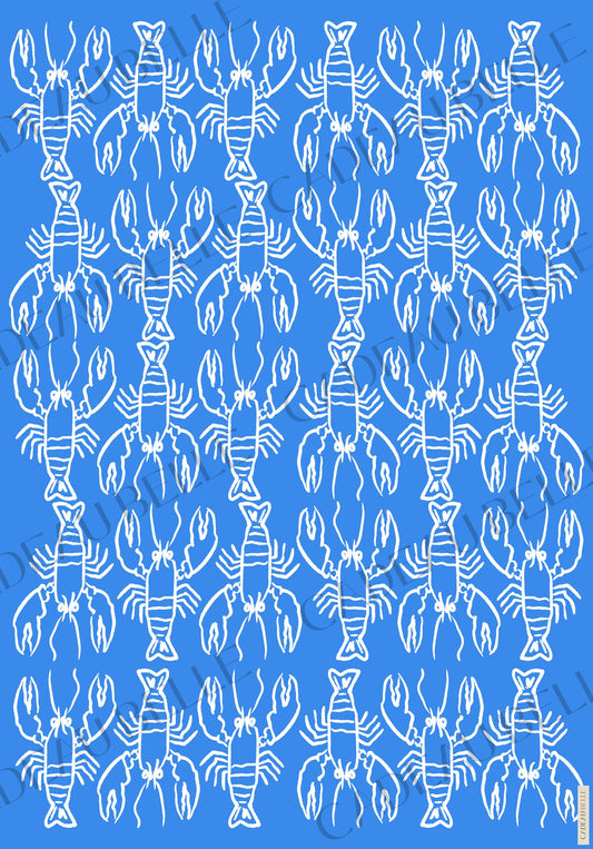 ARAGOSTE BLU - Box of 5 sheets